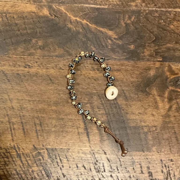 North Idaho style handmade leather antler bracelet jewelry Priest River Sandpoint