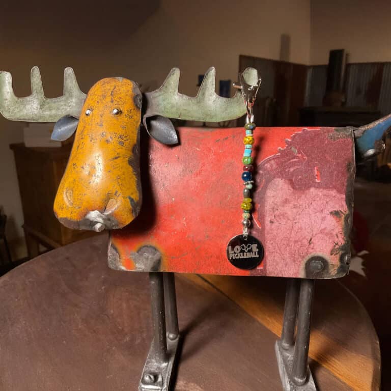 North Idaho style handmade pickleball charm bling jewelry Priest River Sandpoint