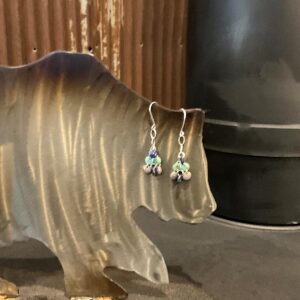 Blues & Green Lentil Bead Earrings