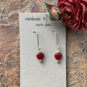 Red Heart Earrings