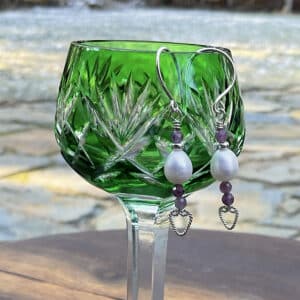 North Idaho style handmade pearl earrings jewelry Priest River Sandpoint