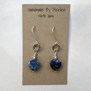 Lapis Lazuli Heart Earrings