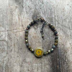 Picasso Flower Coin Bracelet