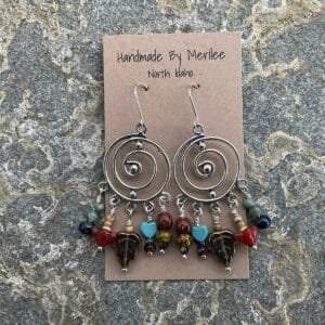 Crazy Colorful Czech Chandelier Earrings