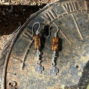 Goldie Brown Picasso with Artisan Flower Dangles