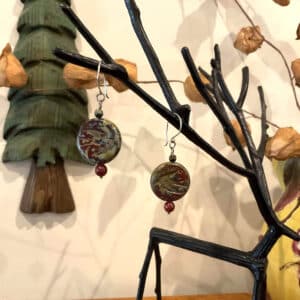 Picasso Bird  in Flight Embossed Earrings