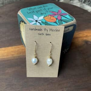 Freshwater Potato Pearl and Gold  Earrings