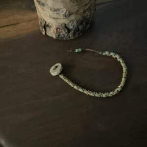 Matte Turquoise Picasso and Leather Bracelet