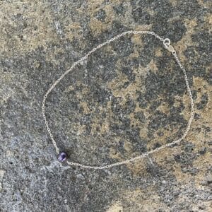 Black Pearl Drop Necklace