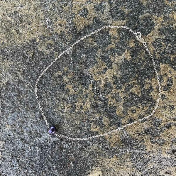 Black Pearl Drop Necklace