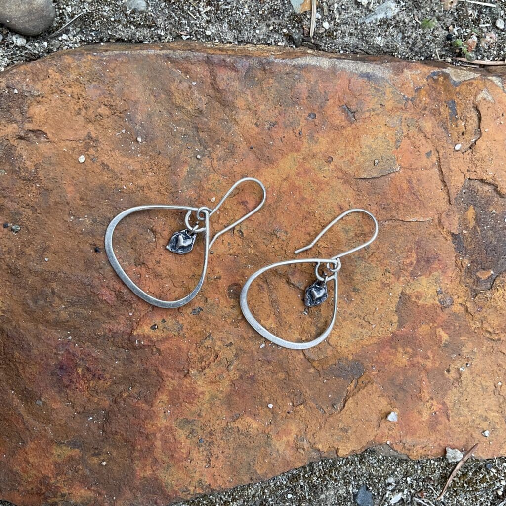 Caged Artisan Heart Earrings