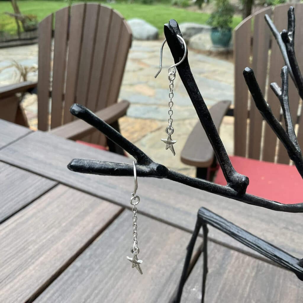 Artisan Sterling Dangling Star Earrings