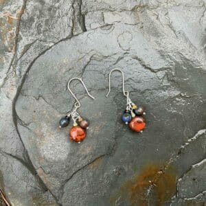 Earthy Rusty Pebbles and Czech Dangles