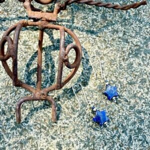 Lapis Lazuli Star Earrings