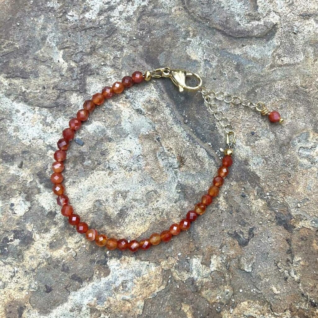 Carnelian and Gold Bracelet