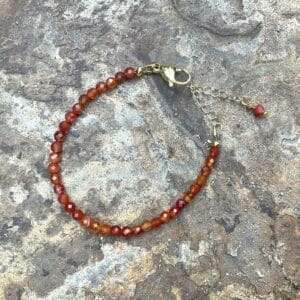 Carnelian and Gold Bracelet