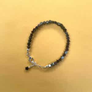 Bronzite Stars with Silver Bracelet