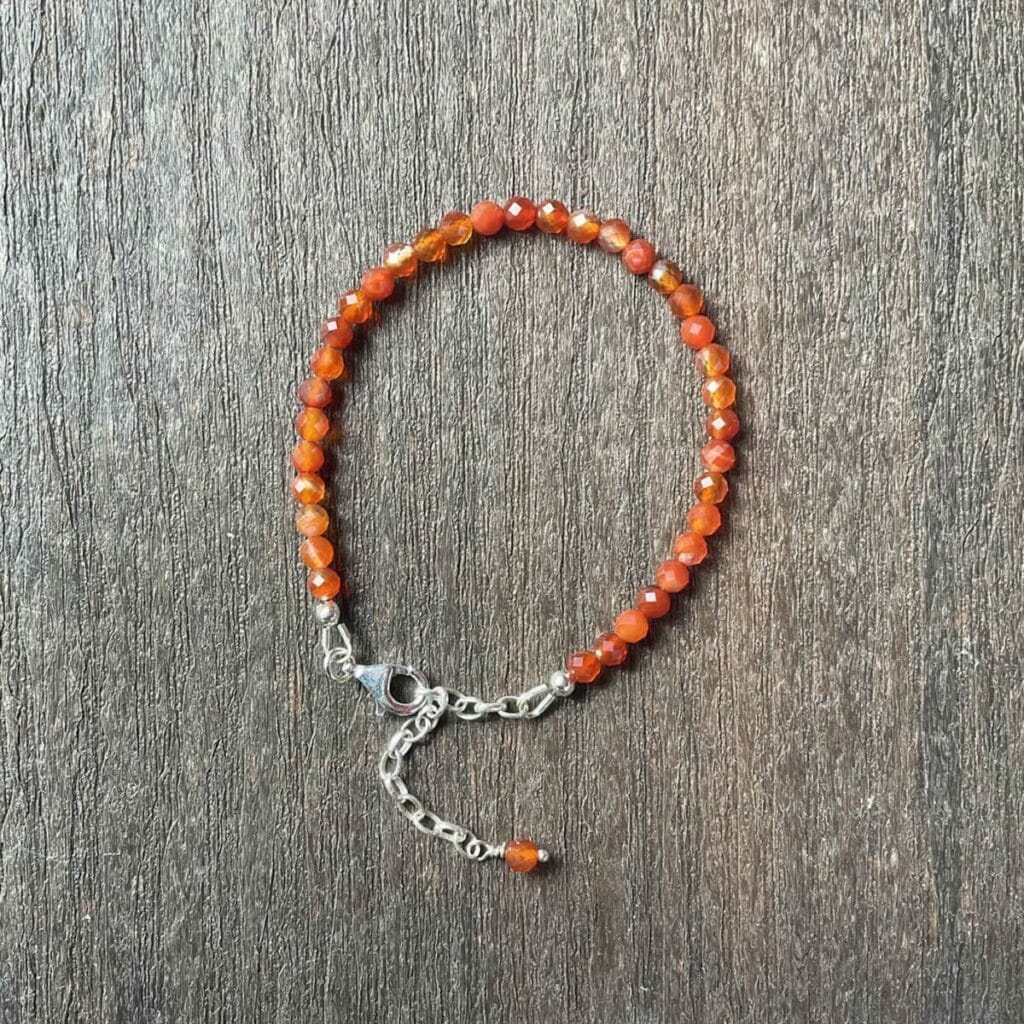 Carnelian and Silver Bracelet
