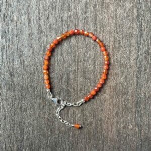 Carnelian and Silver Bracelet