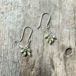 Sage Clusters on Silver Earrings