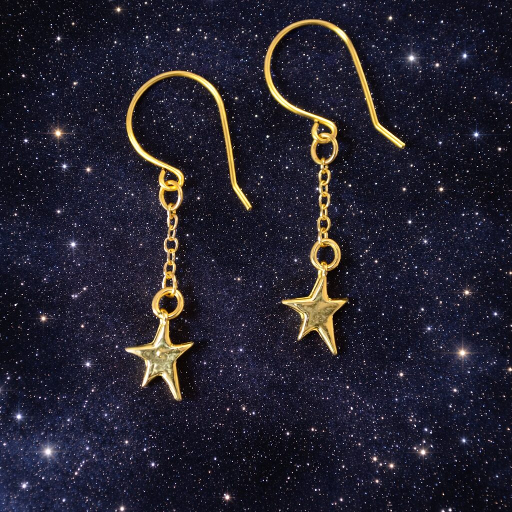 Shootin Stars Gold Crafted Dangles