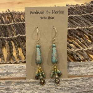 Turquoise, Gold and Dangles