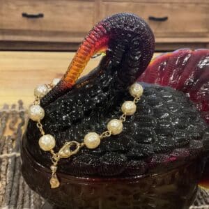 Czech pearl and Gold Bracelet