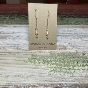 14k gf  & Ecru Baroque Picasso Pearls from Chain on 14 gf Wires