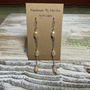 Sterling and Ecru Baroque Picasso Pearls from Sterling  Wires