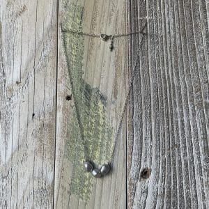 Floating Gray Baroque  Pearl Necklace