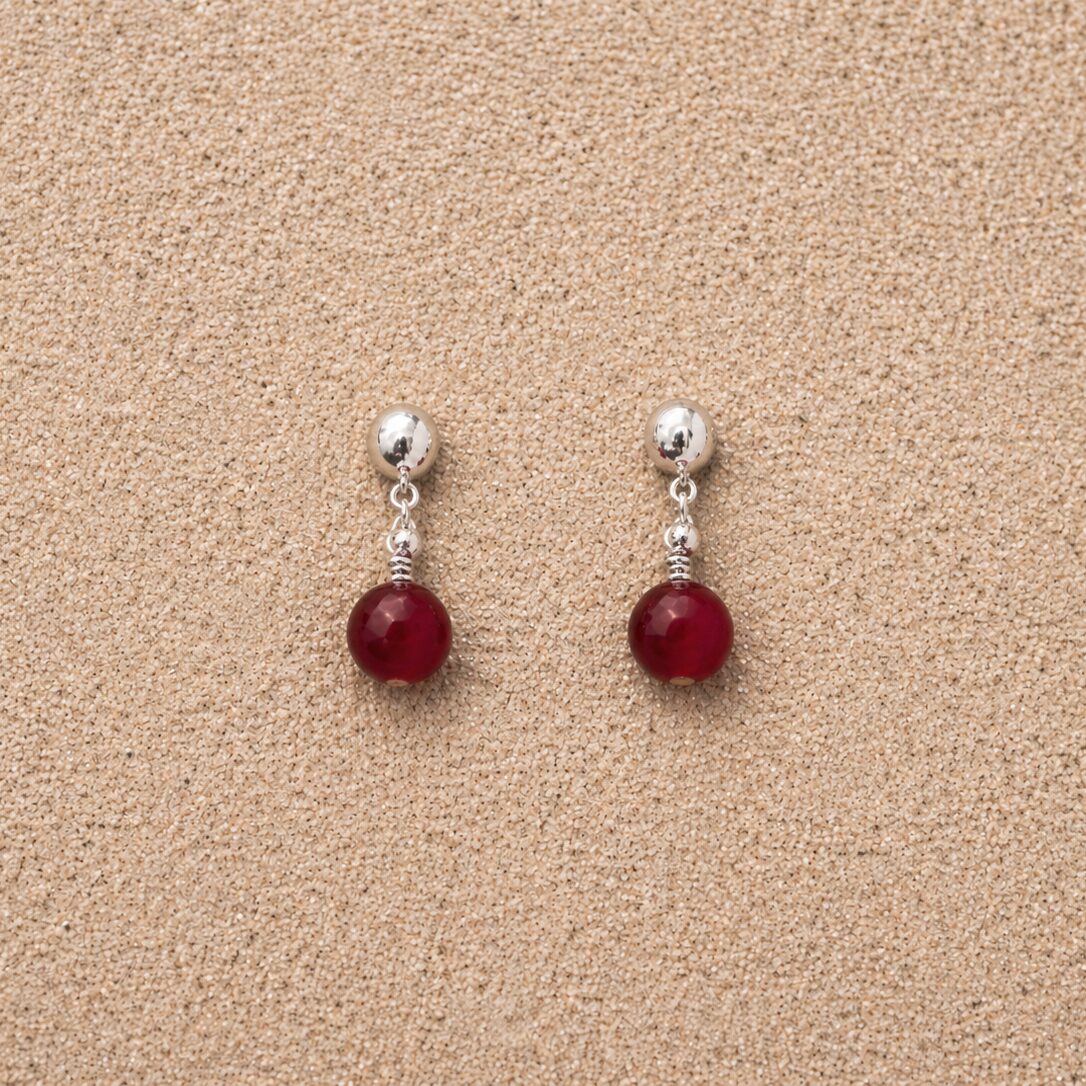 Small Carnelian Czech Picasso Posts